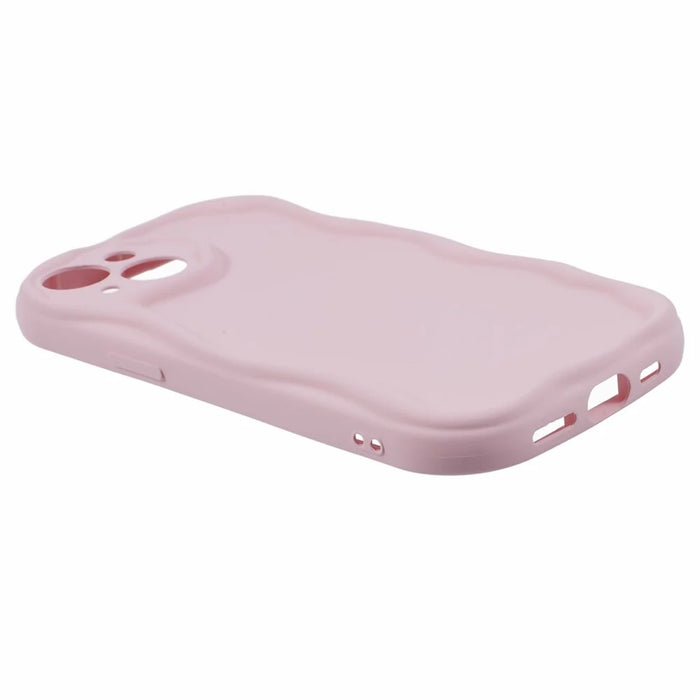 For iPhone 15 Case Candy Color Rubberized Anti-scratch TPU Phone Back Cover - Pink - 6