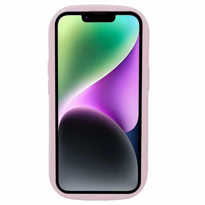 For iPhone 14 Plus Case Rubberized Candy Color Scratch-proof Phone TPU Cover - Pink - 2