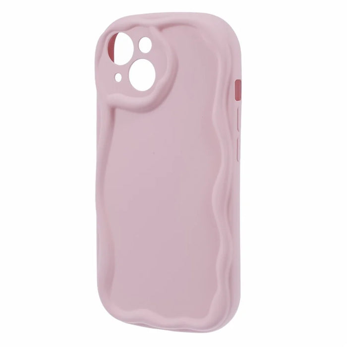 For iPhone 14 Plus Case Rubberized Candy Color Scratch-proof Phone TPU Cover - Pink - 3