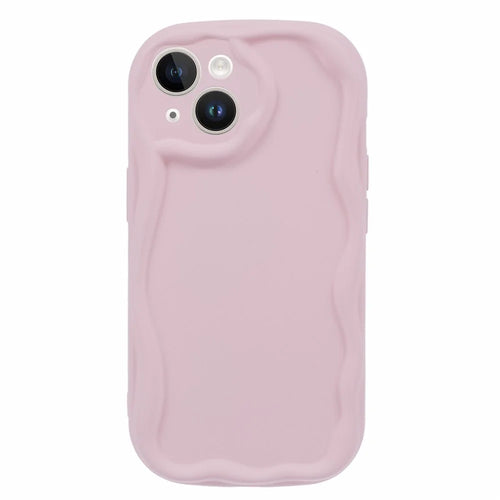 For iPhone 14 Case Flexible TPU Rubberized Candy Color Protective Phone Cover - Pink - 1