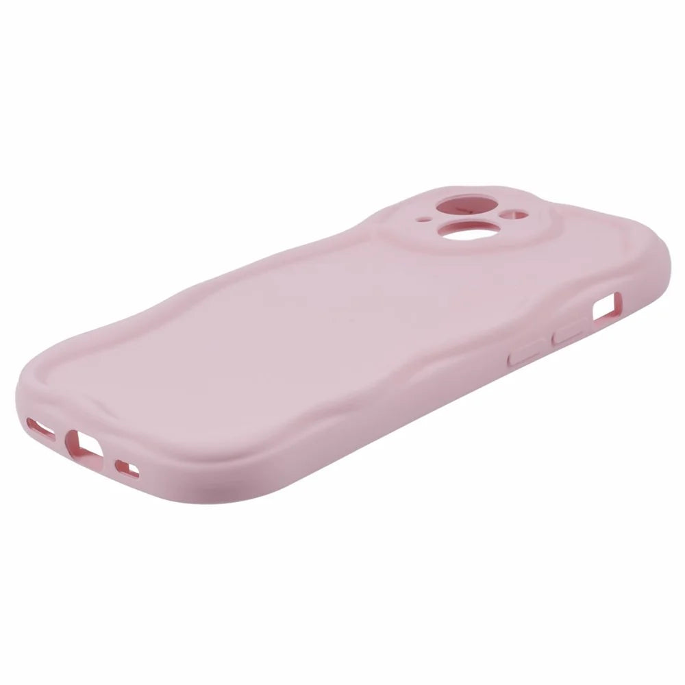 For iPhone 14 Case Flexible TPU Rubberized Candy Color Protective Phone Cover - Pink - 4