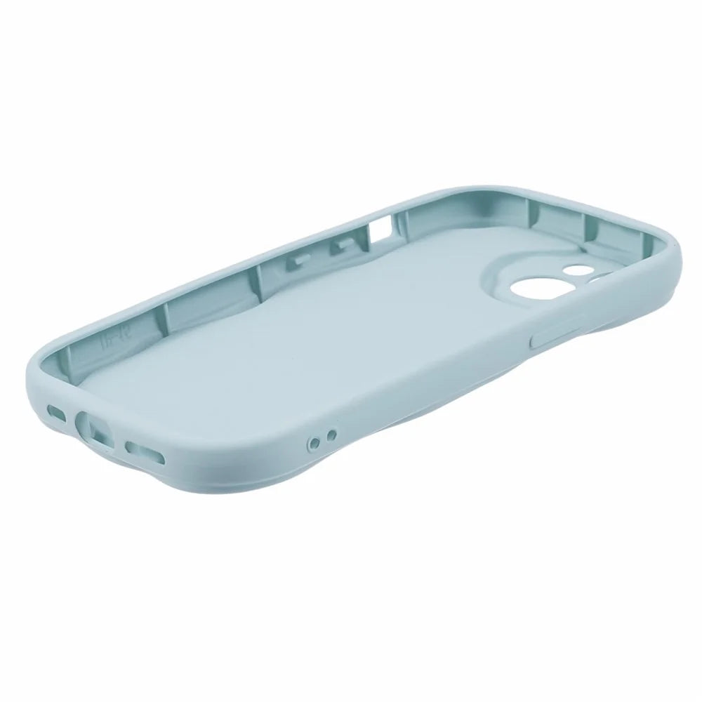 For iPhone 13 Case Anti-scratch Candy Color Soft TPU Rubberized Phone Back Cover - Baby Blue - 5