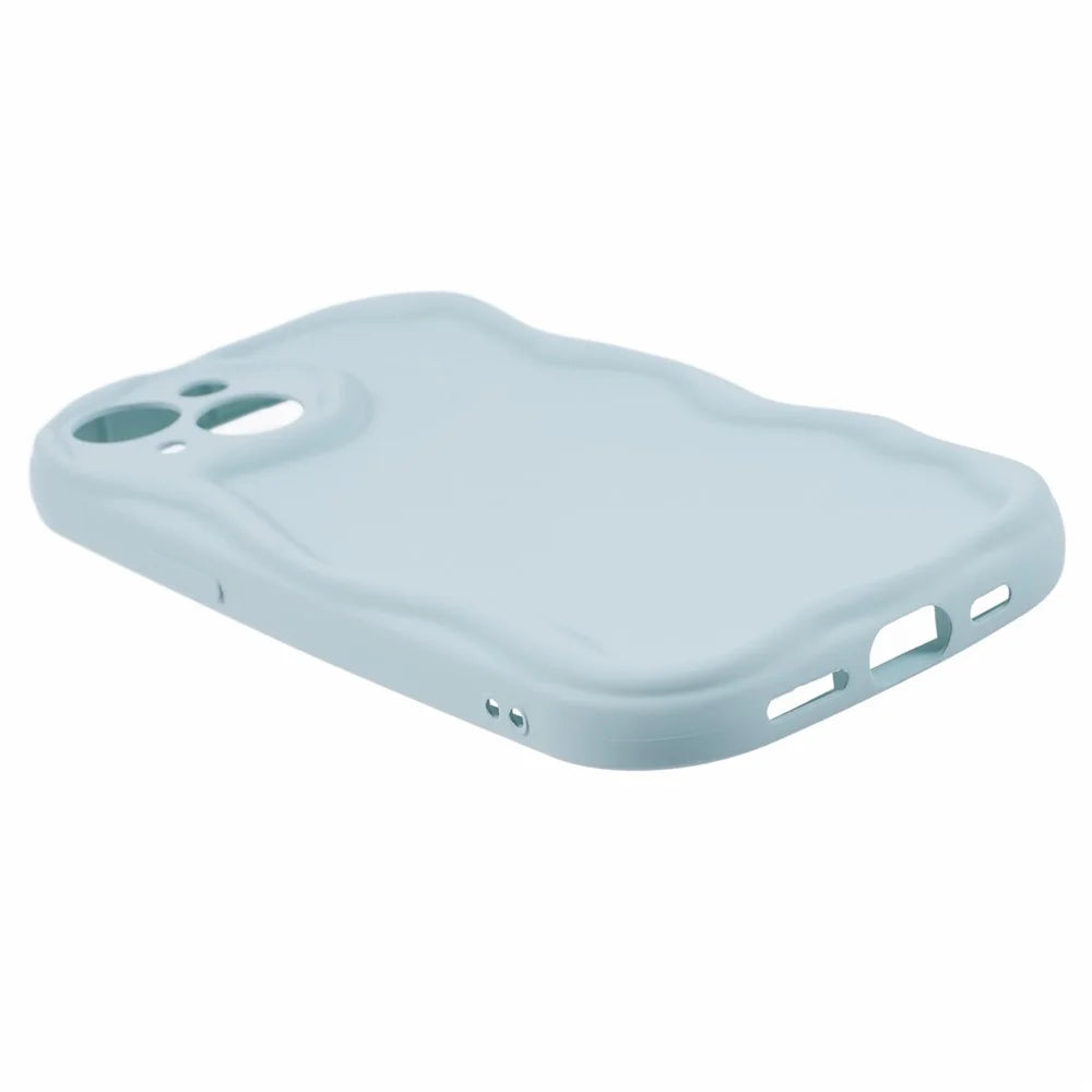 For iPhone 13 Case Anti-scratch Candy Color Soft TPU Rubberized Phone Back Cover - Baby Blue - 6
