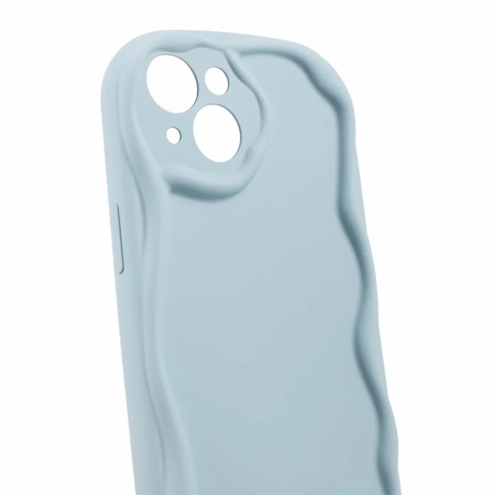 For iPhone 13 Case Anti-scratch Candy Color Soft TPU Rubberized Phone Back Cover - Baby Blue - 7