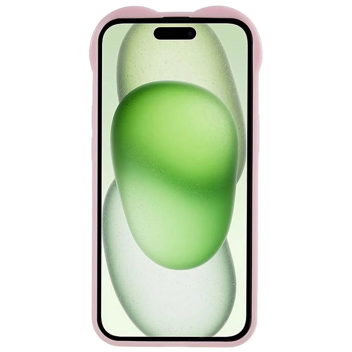 Dustproof TPU Shell for iPhone 15 , Heart Shaped Camera Protection Cell Phone Case - Pink - 3