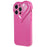 For iPhone 15 Pro Max Cell Phone Case Heart Shaped Camera Protection Phone Cover  Anti-fingerprint TPU Shell - Rose - 2