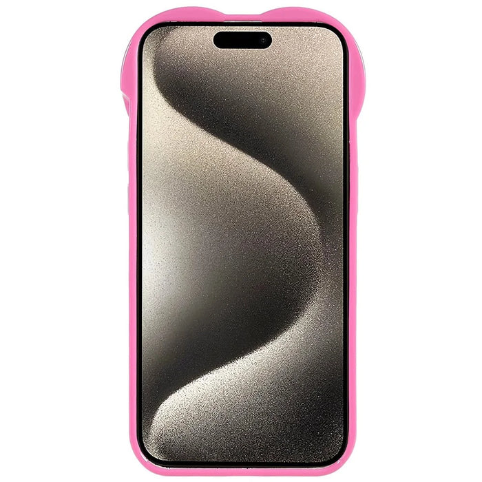 For iPhone 15 Pro Max Cell Phone Case Heart Shaped Camera Protection Phone Cover  Anti-fingerprint TPU Shell - Rose - 3