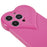 For iPhone 15 Pro Max Cell Phone Case Heart Shaped Camera Protection Phone Cover  Anti-fingerprint TPU Shell - Rose - 7