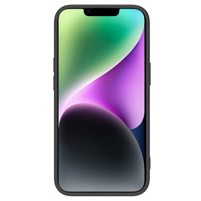 NILLKIN For iPhone 15 Plus PC + Liquid Silicone Case Anti-scratch Phone Cover with Slide Camera Lid - Black - 2