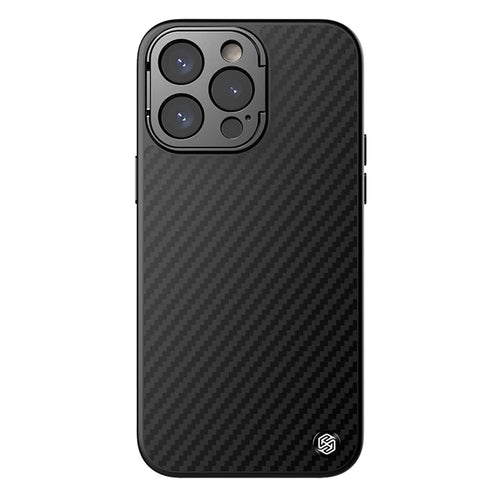 NILLKIN Carboprof Phone Case for iPhone 15 Pro , Camera Kickstand TPU+Aramid Fiber Cover Compatible with MagSafe - 1