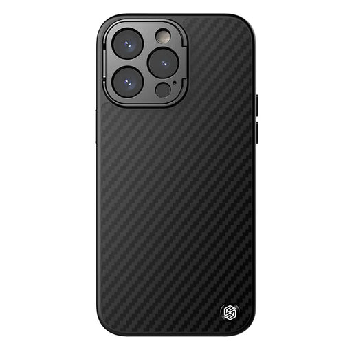 NILLKIN Carboprof Phone Case for iPhone 15 Pro , Camera Kickstand TPU+Aramid Fiber Cover Compatible with MagSafe - 1