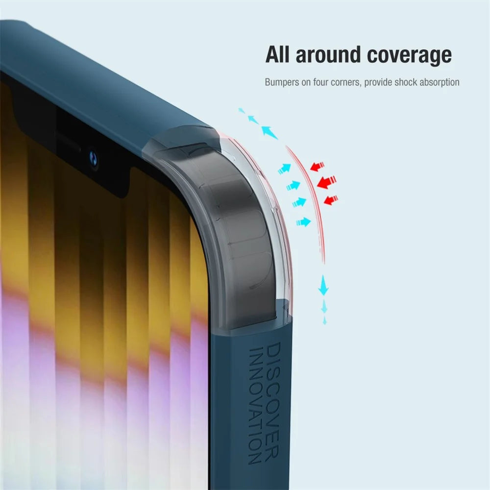 NILLKIN Frosted Shield Pro for iPhone 15 Anti-scratch Phone Case PC+TPU Matte Cover Compatible with MagSafe - Black - 7