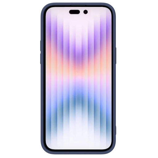 NILLKIN For iPhone 15 Pro Max Slide Camera Protection Phone Cover Liquid Silicone + PC Back Case - Midnight Blue - 2