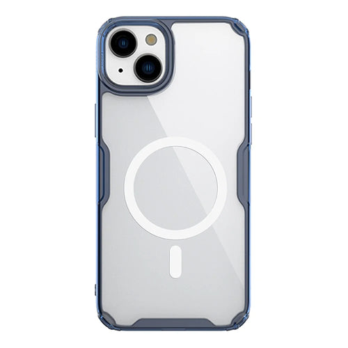 NILLKIN Nature Pro Series Magnetic Case for iPhone 15 Plus Compatible with MagSafe PC+TPU Protective Phone Cover - Blue - 1