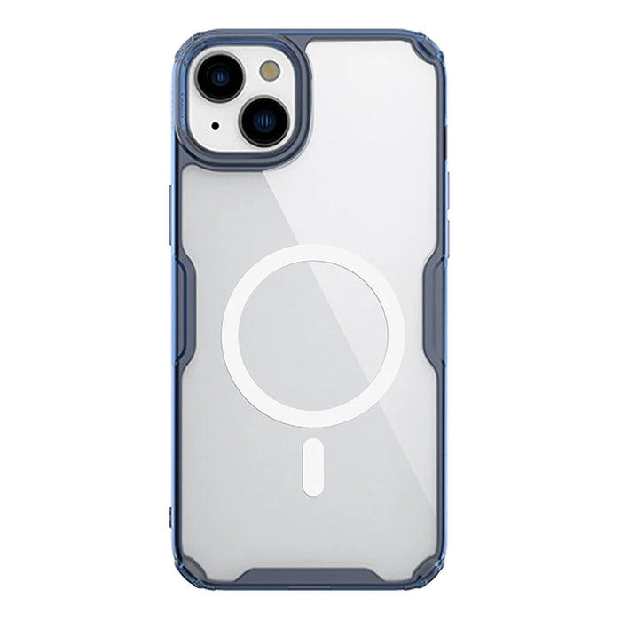 NILLKIN Nature Pro Series Magnetic Case for iPhone 15 Plus Compatible with MagSafe PC+TPU Protective Phone Cover - Blue - 1