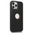 Shockproof Shell for iPhone 15 Pro Case TPU+PU Phone Cover with Logo View Design - Black - 1
