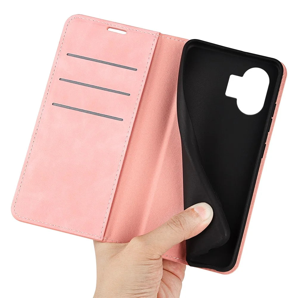 PU Leather Phone Case for Nothing Phone (2) , Wallet Stand Anti-drop Skin-touch Feeling Cover - Pink - 4