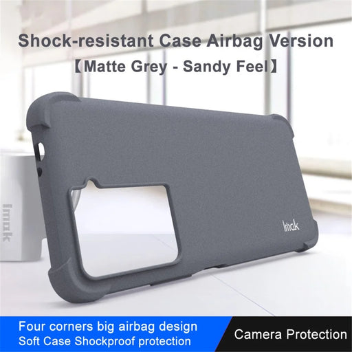 IMAK For HTC U23 / U23 Pro 5G Matte Soft TPU Phone Case Shock-absorbing Airbag Phone Cover - Grey - 2