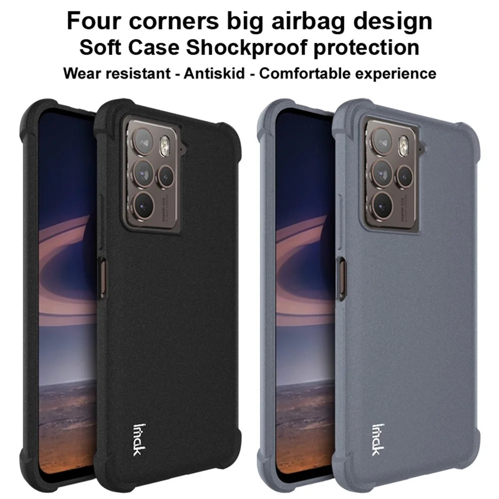 IMAK For HTC U23 / U23 Pro 5G Matte Soft TPU Phone Case Shock-absorbing Airbag Phone Cover - Grey - 4