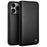 QIALINO For iPhone 15 Pro Wallet Case Stand Genuine Cow Leather Flip Phone Cover - Black - 1