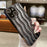 For iPhone 15 Wave Texture Glitter Phone Case Electroplated PC+TPU Anti-scratch Cover with Lens Film - Black - 1