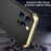 ELEMENT BOX For iPhone 15 Case Metal Frame PC+Silicone Slim Case Shockproof Phone Cover - Black / Gold - 5