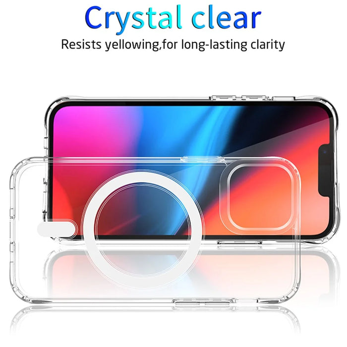 For iPhone 15 Plus Magnetic Case Compatible with Magsafe TPU+Acrylic Anti-drop Phone Cover - 2