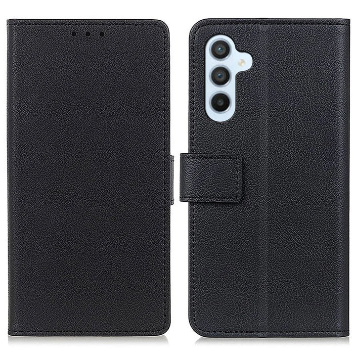 For Samsung Galaxy A05s 4G Case Smartphone Cover Leather Wallet Stand Shell - Black - 1