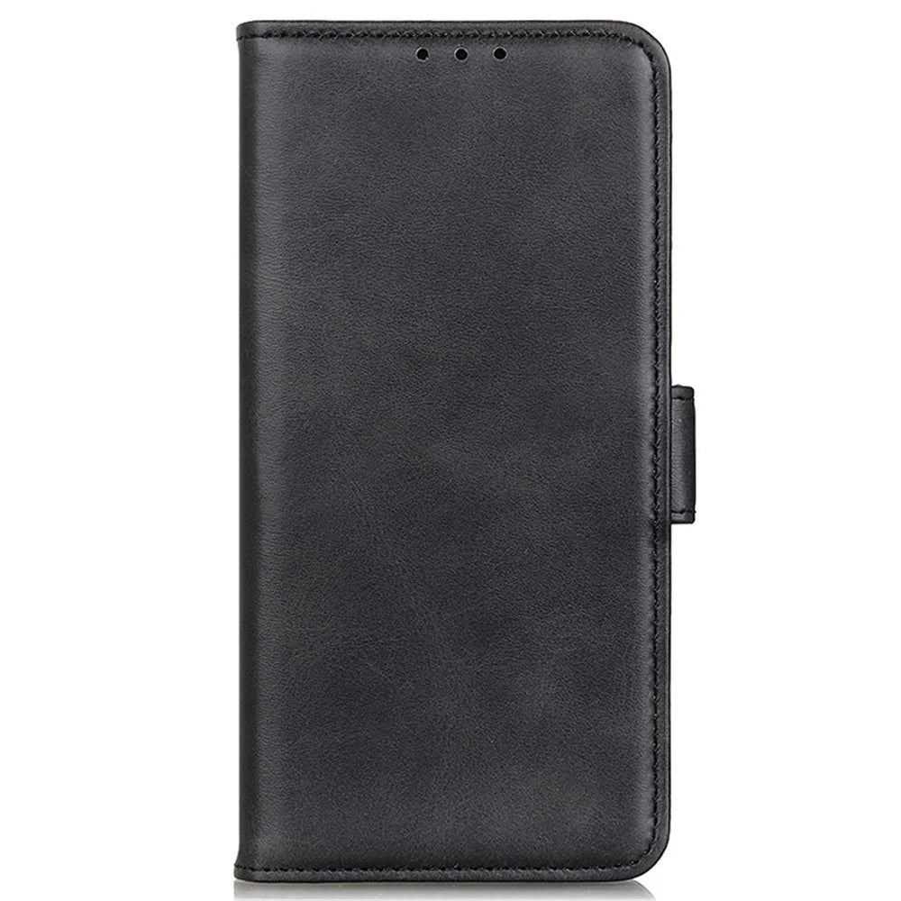 For Samsung Galaxy A05 4G Case PU Leather Wallet Stand Magnetic Phone Cover Shell - Black - 5