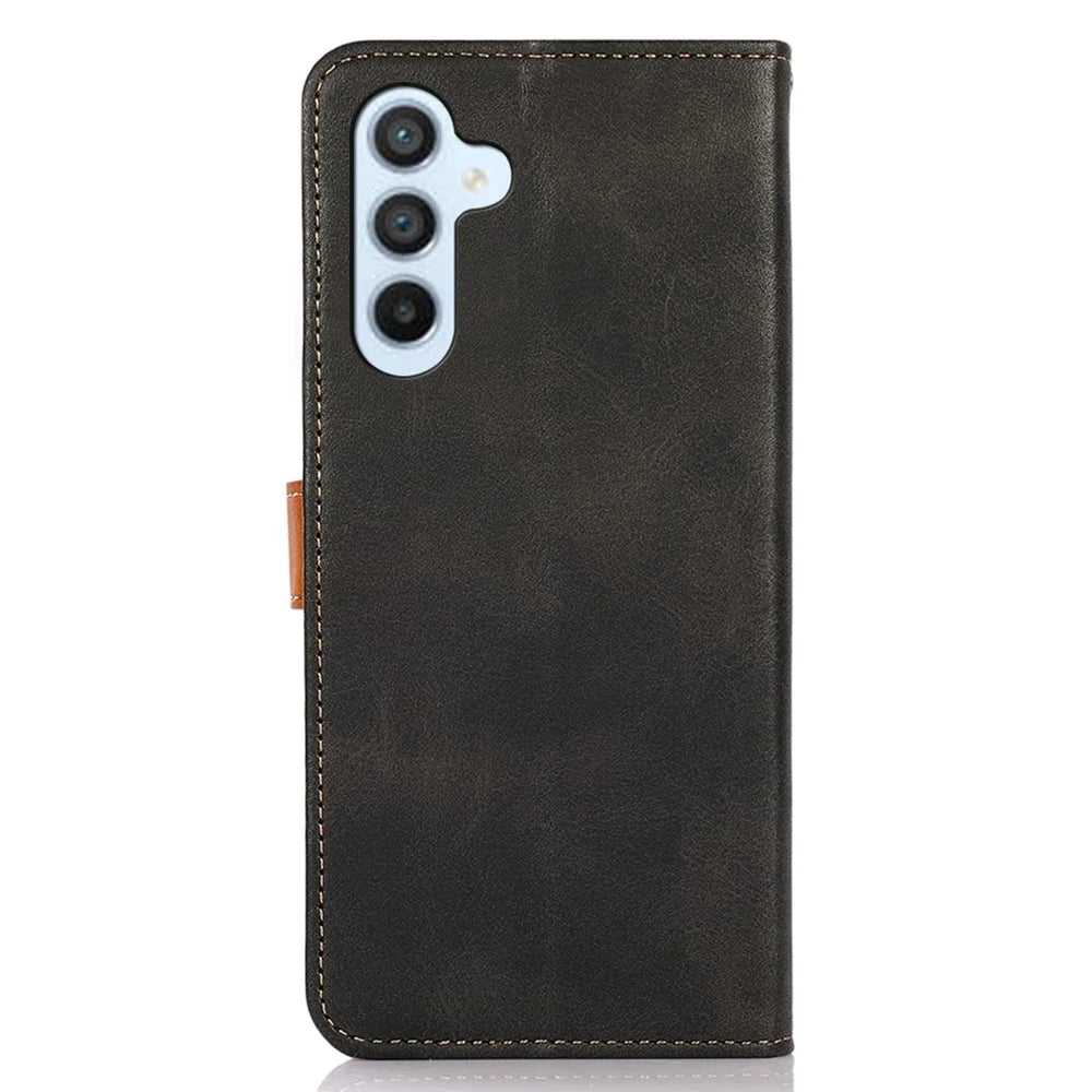 KHAZNEH For Samsung Galaxy A05s 4G Case PU Leather Stand Wallet Phone Cover - Black - 7
