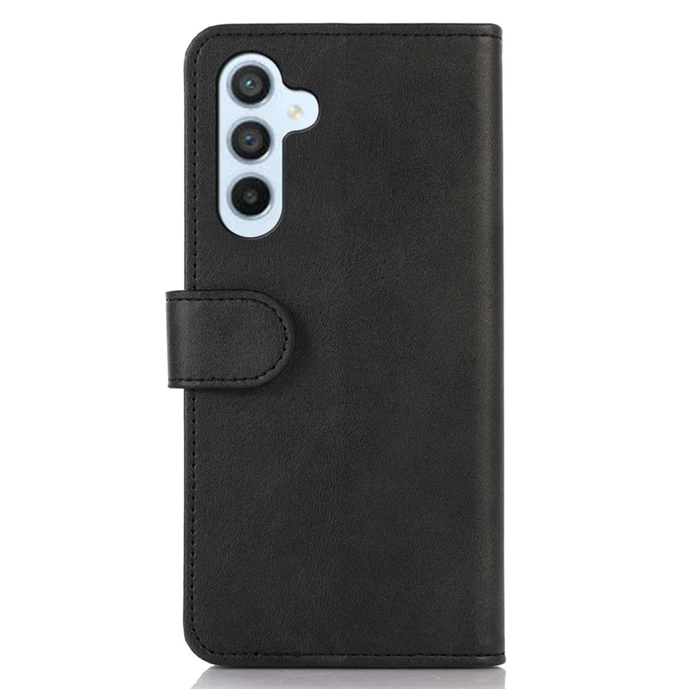 For Samsung Galaxy A05s 4G Case Anti-Scratch Leather Cowhide Texture Wallet with Stand - Black - 7
