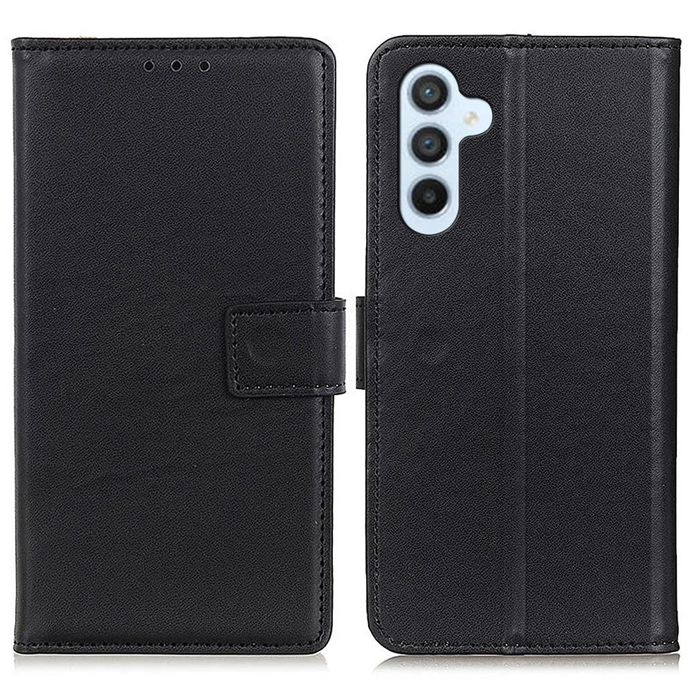 For Samsung Galaxy A05s 4G Case Anti-Fingerprint Leather Wallet Phone Cover with Stand Function - Black - 1