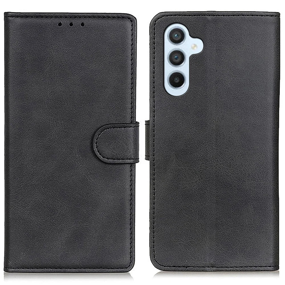 For Samsung Galaxy A05s 4G Case Magnetic Wallet Stand Leather Phone Cover - Black - 1