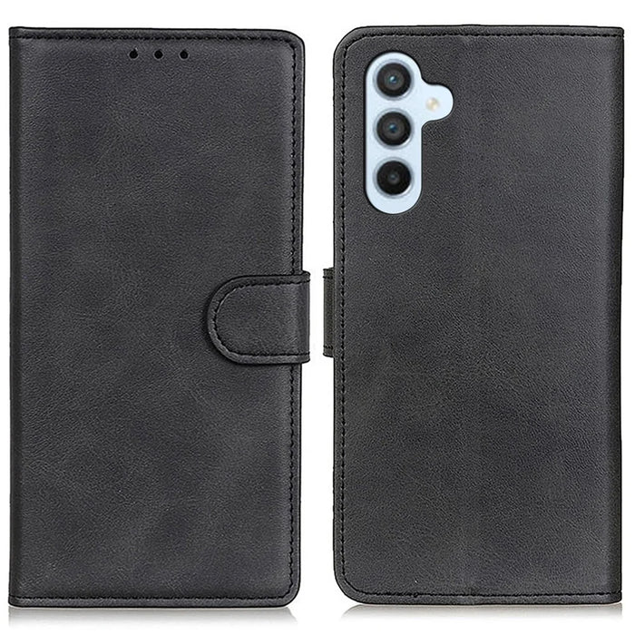 For Samsung Galaxy A05s 4G Case Magnetic Wallet Stand Leather Phone Cover - Black - 1