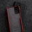 MELKCO Back Phone Case for Samsung Galaxy Note20 / Note20 5G , Genuine Cow Leather Coated PC Anti-Drop Cover - Black - 5
