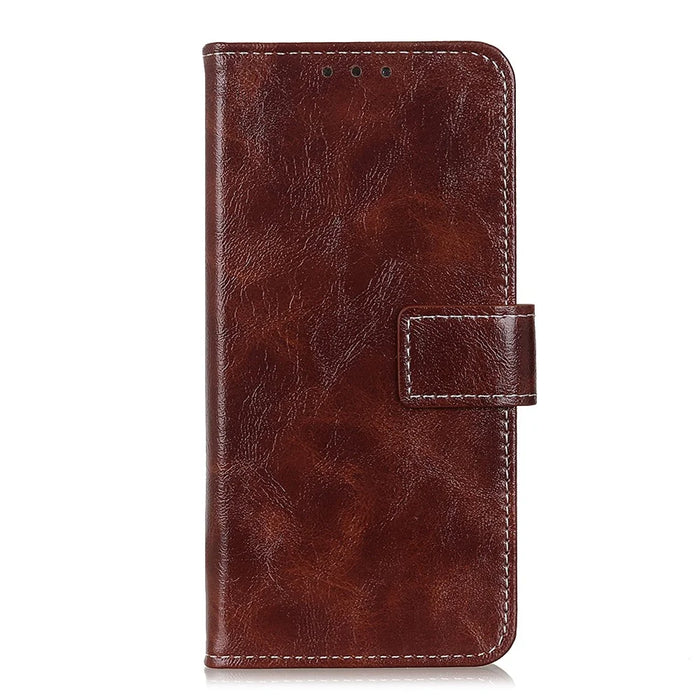 Leather Phone Shell For Samsung Galaxy A05s 4G Case Wallet Stand Phone Cover - Brown - 6