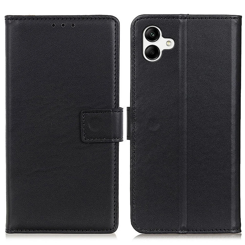 For Samsung Galaxy A05 4G Case Slim-Fit Leather Wallet Phone Cover with Stand Function - Black - 1
