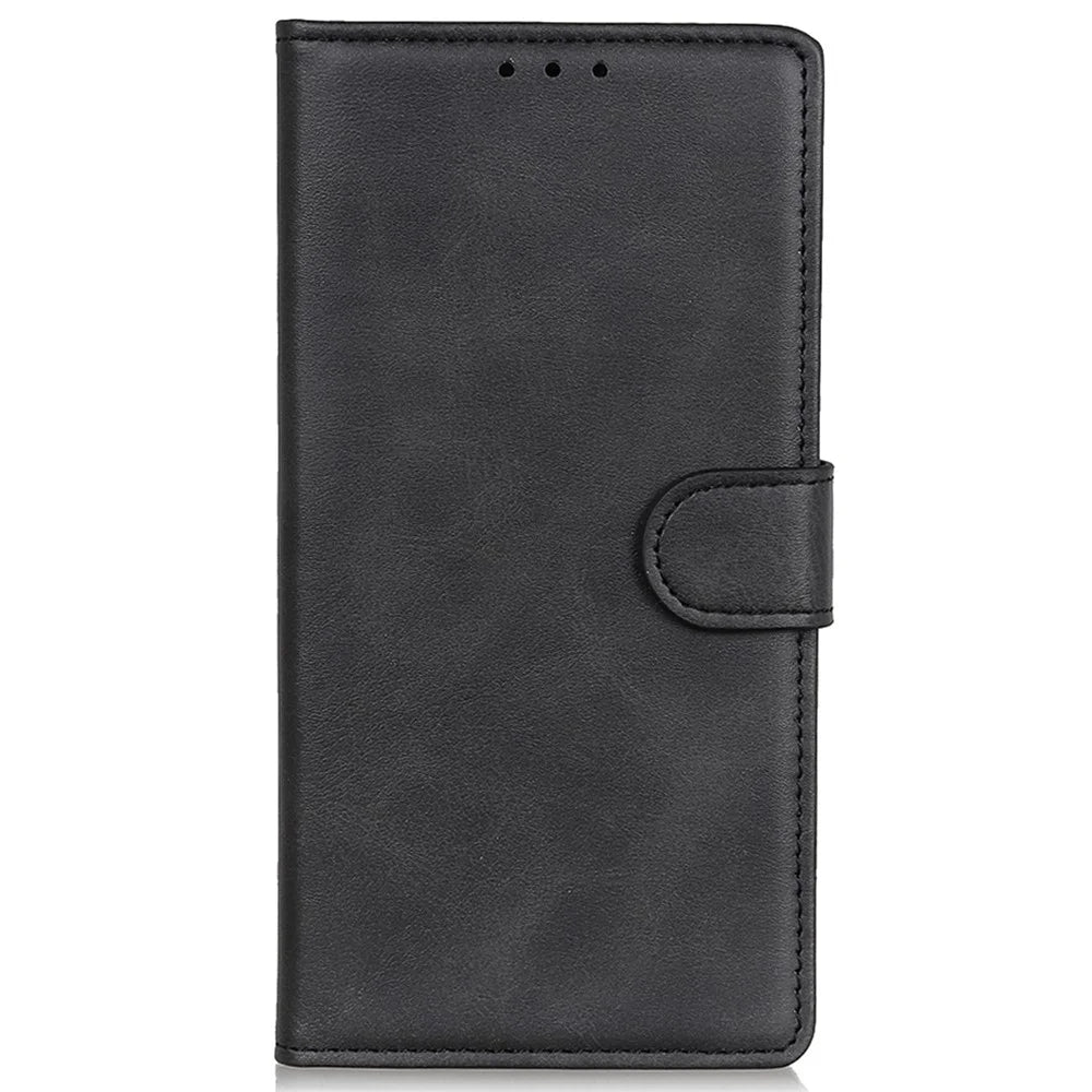 For Samsung Galaxy A05 4G Case Wallet Stand Magnetic Leather Phone Cover - Black - 6