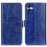 Leather Phone Shell for Samsung Galaxy A05 4G Case Crazy Horse Texture Phone Cover - Blue - 1