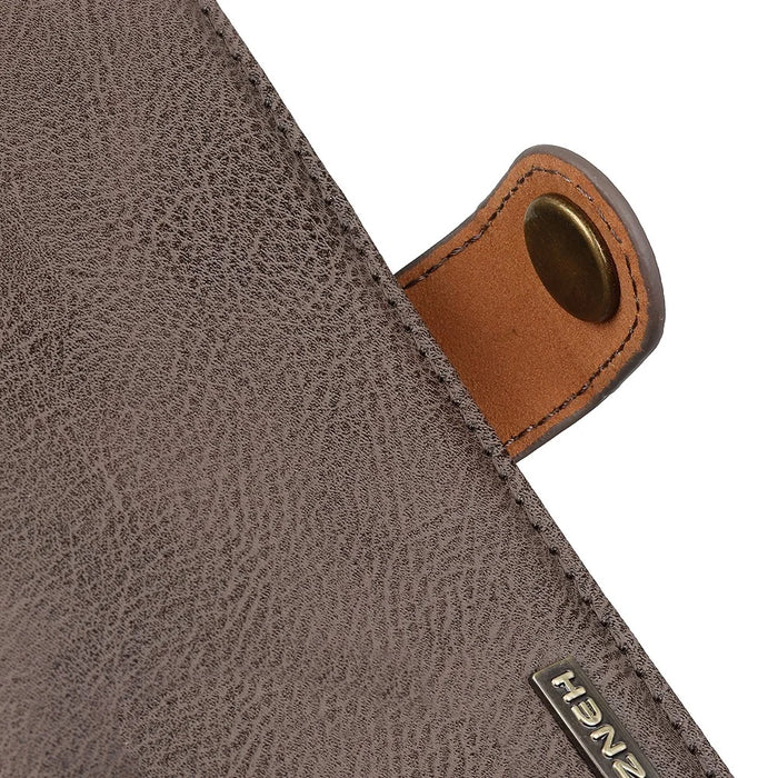 KHAZNEH For Samsung Galaxy A05 4G Case Cowhide Texture Leather Wallet Phone Cover - Khaki - 4