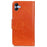 For Samsung Galaxy A05 4G Case Nappa Texture Split Leather Foldable Stand Phone Cover - Orange - 7
