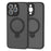For iPhone 15 Pro Phone Case TPU+Acrylic Kickstand Drop Protection Cover - Translucent Black - 1