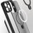 For iPhone 15 Pro Phone Case TPU+Acrylic Kickstand Drop Protection Cover - Translucent Black - 7