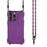 For iPhone 14 Pro Case Four Corners Drop Protection TPU Shell Cover with Hanging Rope - Purple - 3
