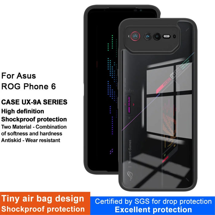 IMAK UX-9A Series for Asus ROG Phone 6 5G Clear Case TPU Frame PC Back Phone Cover - 3