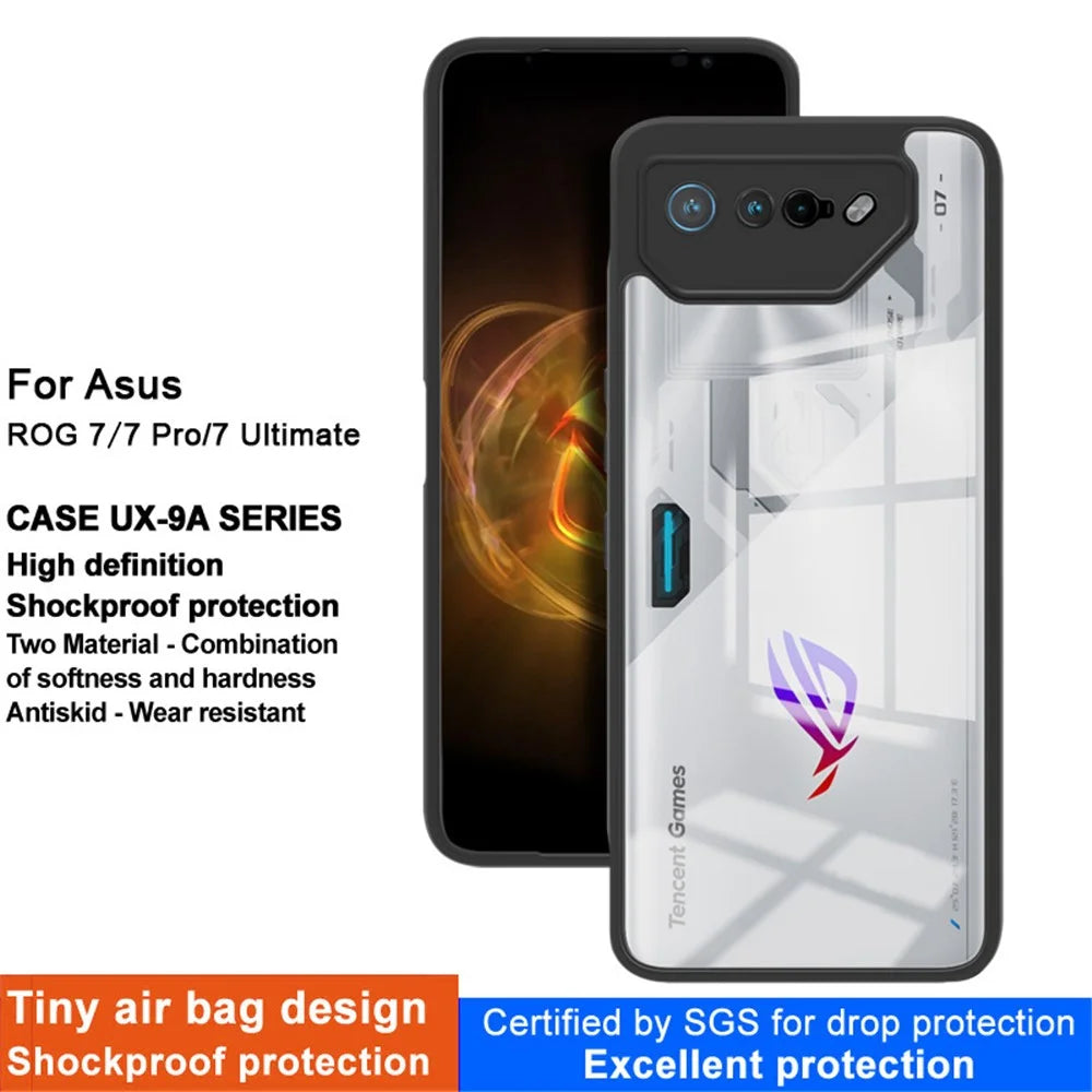 IMAK UX-9A Series Phone Cover for Asus ROG Phone 7 5G / 7 Pro / 7 Ultimate 5G Clear Phone Case - 3