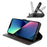 For iPhone 15 Pro Max Leather Cover Side Magnetic Clasp Card Slot Phone Case - Black - 3