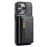 DG.MING M5 Series For iPhone 14 Pro Case PU+PC+TPU Detachable 2-in-1 Wallet Phone Cover - Black - 1