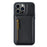 DG.MING M5 Series For iPhone 14 Pro Case PU+PC+TPU Detachable 2-in-1 Wallet Phone Cover - Black - 6