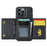 DG.MING M5 Series For iPhone 12 / 12 Pro Case Tri-fold Wallet PU+PC+TPU Phone Cover - Black - 2